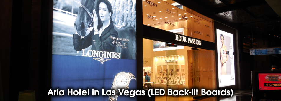 Aria Hotel in Las Vegas (LED Back-lit Boards)